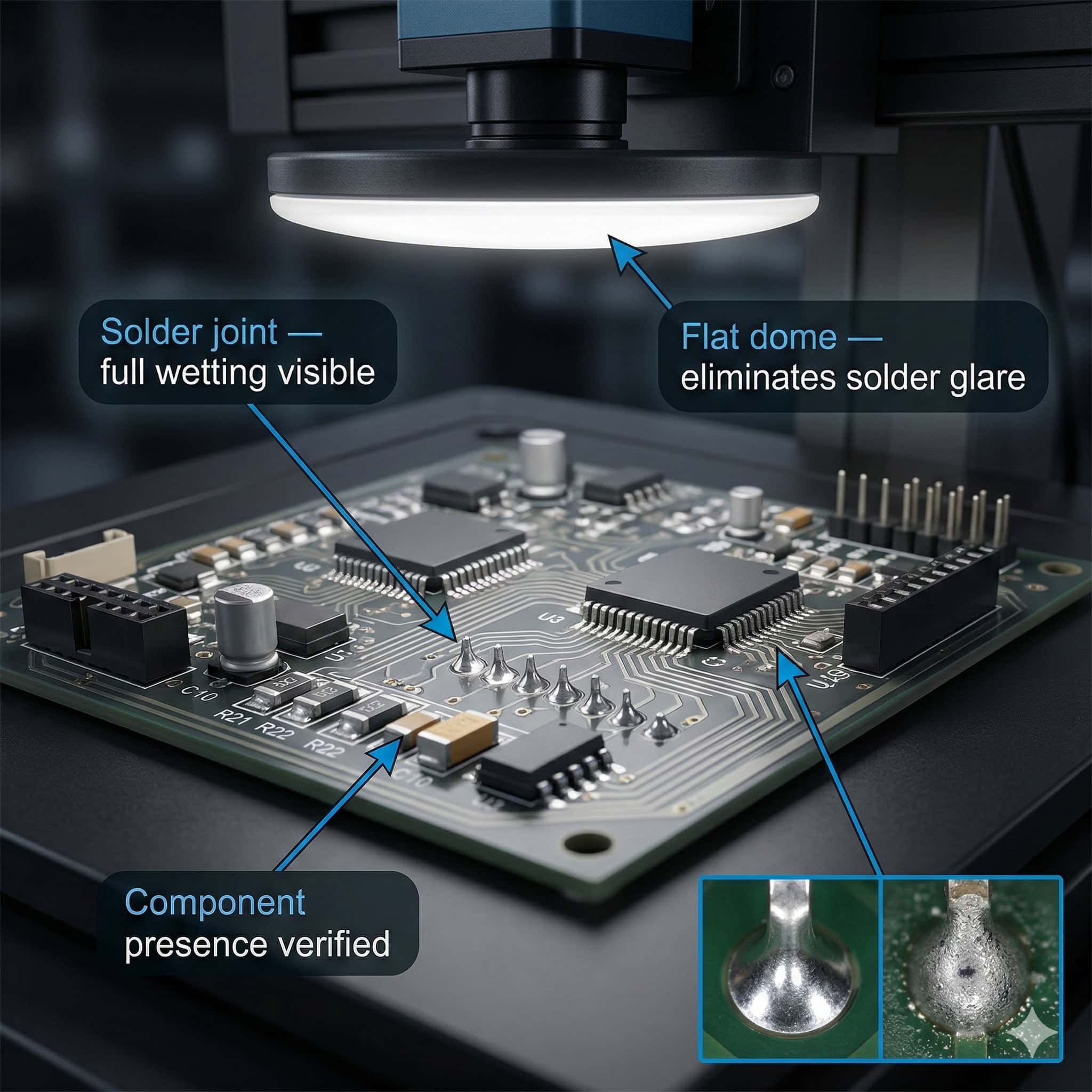 LED Illumination for PCB and Electronics Inspection
