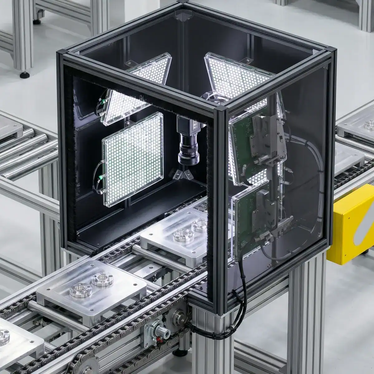 Dimensional Inspection and Quality Control: Multi-Illuminator Setups for Pallet Lines.